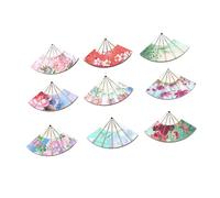 SOLUSTRE 9 pièces Pendentifs Bois Sector Accessoires Créatifs pour Bijoux DIY Breloques Éventails Vintage pour Colliers Décoration Artisanale Élégante