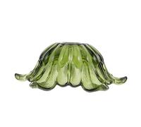 SOLUSTRE Abat-jour en Verre à Douille E27 E26, Abat-jour Décoratif Floral Vert Foncé Ø 210 Mm, Abat-jour Suspendu pour Lampe de Table, Abat-jour Globe en Verre pour Chambre à Coucher