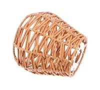 SOLUSTRE Abat-jour Tressé Rotin pour Lampadaire Cache-applique Cylindrique Suspension Décorative pour Cuisine et Chambre