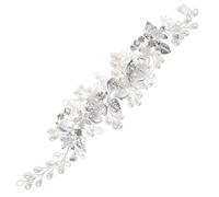 SOLUSTRE Accessoire de Cheveux Bandeau de Mariage en Alliage Argenté Ajustable et Confortable Cristaux Brillants pour Femmes et Demoiselles D'honneur Lors D'engagements