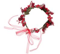 SOLUSTRE Accessoire de Coiffure de Noël Couronne Baies Décoration pour Cheveux de Mariée Chic