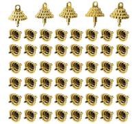 SOLUSTRE Accessoires Créatifs pour Boules de Noël en Plastique Or, Légers et Faciles à Utiliser, 150 Pièces pour Décoration et Création DIY D'ornements Suspendus