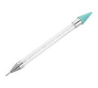 SOLUSTRE Acrylique Stylo à Points Blanc Double Embout pour Nail Art | Outil à Pierres Décoratives, Design à Deux Extrémités, Simple D’emploi, pour Artistes Professionnels et Débutants