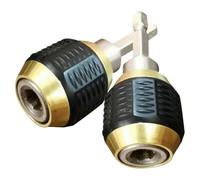 SOLUSTRE Adaptateur de Douille 1/4 Hexagonal 60 Mm, Lot de 2 Set de Set de Pièces en Métal Robuste, Compatible Visseuse à Percussion et Perceuse Électrique, Accessoire Professionnel