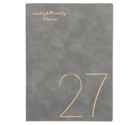 SOLUSTRE Agenda 2027 A5 pour Professionnels et Enseignants, Papier, Écriture Fluide, Prévention des Bavures, pour Bureau et École