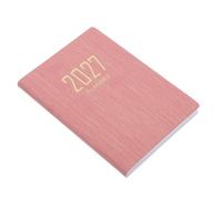 SOLUSTRE Agenda 2027 Mini Format A7 en Papier et Pu Couleur Rose Écriture Fluide pour Gestion au Travail L'école