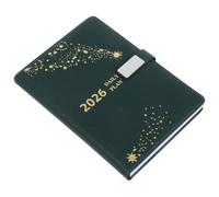 SOLUSTRE Agenda Pu Vert Avocat Planificateur Mensuel et Hebdomadaire Polyvalent Carnet de Notes Portable pour Bureau École et Voyages Affaires