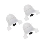 SOLUSTRE Alarme de Canne à Pêche Indicateur de Morsure LED Blanc 3 Pcs et Lumière Clignotante en Plastique pour Pêche de Nuit
