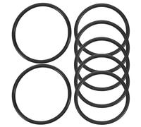 SOLUSTRE Anneaux Fixant le Bol Sonore en Caoutchouc Noir 7 Pièces Portable pour Bol Chantant pour Usage Rituel et