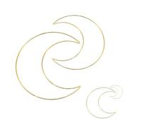 SOLUSTRE Anneaux Métalliques Lune pour Attrape-Rêves 12 Pièces 4 Modèles DIY Accessoires Bricolage et Décoration Intérieure