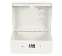 SOLUSTRE Armoire de Sécurité à Clés Murale en Fer Blanc 6 Emplacements, Design à Verrouillage par Code, Coins Arrondis pour Organisation et Rangement Sécurisé des Clés