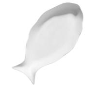 SOLUSTRE Assiette Poisson Céramique Mat Blanc Plateau Service Maison et Restaurant Résistante Lisse Compatible Lave pour Apéritifs et Poissons Vapeur