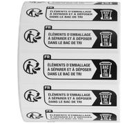 SOLUSTRE Autocollant D'étiquette de Tri des Déchets, Étiquettes de Classification des Déchets, 7x2cm, Papier, Facile à Appliquer, pour Emballage
