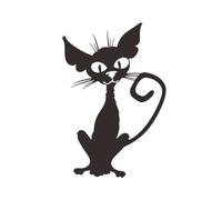 SOLUSTRE Autocollants D'halloween Noirs en Pvc Chat Noir, Décorations Murales Amovibles pour Fête et Vitrine, Ajoutent une Ambiance Festive Unique