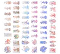 SOLUSTRE Autocollants et Application Facile Pet Animaux Marins Scrapbooking 120 Pièces en 6 Paquets, Couleur Lisse pour Journal et Création de Cartes