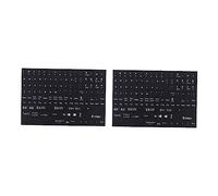 SOLUSTRE Autocollants pour Clavier Dordinateur - Anglais - 2 Feuilles Ajustement Universel Saisie Et Application Facile