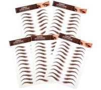 SOLUSTRE Autocollants pour Sourcils Marron Étanches 5 Feuilles 11 Paires Maquillage Sourcil Tatouage Temporaire Tenue Toute la Journée