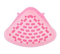 SOLUSTRE Bac à Litière Triangulaire pour Petits Animaux Rose en Plastique Base Filtrante et Étanche, pour Lapins et Cochons d'Inde en Intérieur ou Parcs
