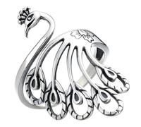 SOLUSTRE Bague Paon Vintage Réglable pour Femmes Anneau Large Ethnique à Usage Crochet et Maintien Accessoire Unique pour Tricotage et Crochet Couleur Aléatoire Couleur Aléatoire