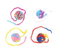 SOLUSTRE Balles Interactives Qui Réduit Les Comportements Destructeurs Lot de 4 pour Chat en Polyester Queue de 40 Cm Plusieurs Styles pour Chat D'intérieur Plusieurs Styles