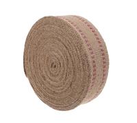 SOLUSTRE Bande Tissée en Jute Bords Lisses Texture Rugueuse Rouge à Rayures pour Réparation de Canapé et Chaise pour Projets de Bricolage et Restauration de Mobilier