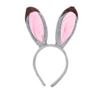 SOLUSTRE Bandeau Oreilles Lapin Peluche Douce Accessoire de Fête et Portable pour Halloween Noël Cosplay et Soirées
