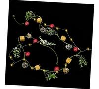 SOLUSTRE Barre Lumineuse Boule de Noël décorations de Noël Guirlande lumière Décorer USB dirigé Feux de cheminée éclairage de Guirlande Rouge