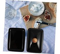 SOLUSTRE Boîte à Beurre Céramique avec Couvercle Boîte de Rangement Cuisine Contenant Fromage Pratique et Compartiment Hermétique pour Conservation Fraîcheur