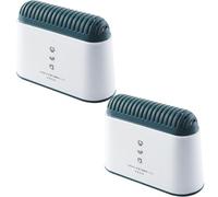SOLUSTRE Boîte à charbon actif Boîte de réfrigérateur 2Pcs, Désodorisant au charbon actif, étui réutilisable en PP, blanc, pour réfrigérateur et congélateur