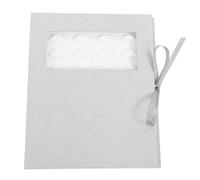 SOLUSTRE Boîte à Cils Créative en Papier Argenté avec Fenêtre, Portable et Conçue pour Maintenir la Forme des Faux Cils, pour Rangement Maquillage