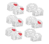 SOLUSTRE Boîte à Coloriage De Noël Soi-même Grand Format En Carton Robuste, Portable, 12 Pièces, Activité Créative Familiale Pour Fêtes De Noël Et Emballage Friandises