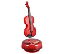SOLUSTRE Boîte à Musique Violon Créative Vintage en Abs Multifonctionnelle et Gain de Place Décoration Marron pour Chambre Garçon Fille