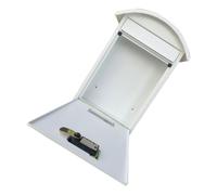 SOLUSTRE Boîte aux Lettres Murale avec Cadenas à Code en Fer Blanc, Boîte de Dépôt Sécurisée pour Bureau et Balcon, Design Élégant et Verrouillable