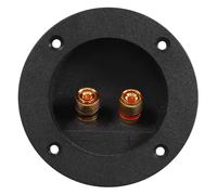SOLUSTRE Boîte de Jonction en Cuivre Pur Ronde pour Haut-Parleur 62mm | Bornier pour Caisson de Basses, Gestion Nette des Câbles, Usage DIY Audio et Installation Voiture