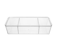 SOLUSTRE Boîte de Rangement en Pet à 3 Compartiments, Grand Volume, Design Simple et Élégant, pour Organiser Cosmétiques et Remède sur Table ou Chambre