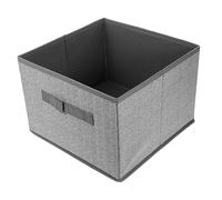 SOLUSTRE Boîte de Rangement Multifonction 16l sans Couvercle en Tissu Non Tissé Gris, Bac de Rangement Léger et Robuste pour Vêtements et Articles Divers, Organisateur Pratique pour Tiroir