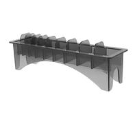 SOLUSTRE Boîte de Rangement Plastique Noire pour Sabot Degrader Tondeuse, Support de Rangement pour Coiffeur 10 Emplacements, Organisateur Rectangulaire pour Accessoires de Tondeuse