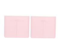 SOLUSTRE Boîte de Rangement pour Manucure Stockage D'accessoires et Petits Objets en Abs Transparent 2 Pièces Organisateur Solide pour Disques Démaquillants