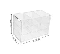 SOLUSTRE Boîte Rangement Coiffeuse Organisateur de Bureau Transparent à Tiroirs Empilables Rangement Multi Usage pour Cosmétiques Bijoux et Fournitures Design Moderne et Gain de Place