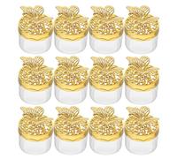 SOLUSTRE Boîtes à Dragées Mariage Style Européen 12 Transparentes en Plastique Couvercles pour Souvenirs Invités et Fêtes