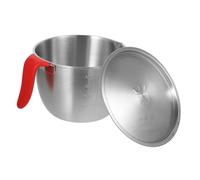 SOLUSTRE Bol à Battre Inox Profond avec Poignée et Couvercle Bassine Saladiers Multifonction pour Cuisine et Préparation sans Éclaboussures et Facile à Nettoyer Maison et Restaurant
