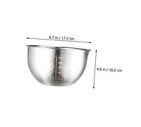 SOLUSTRE Bol à Mélanger Inox avec Échelle et Bec Verseur Bol de Cuisine Polyvalent pour Œufs Salades et Pâtes Facile à Nettoyer et Usage Domestique et Professionnel