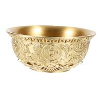 SOLUSTRE Bol Décoratif en Laiton Couleur Or Forme Corne D'abondance pour Décoration de Bureau et Rangement, pour Temples Ancestraux et Centres Commerciaux Style Aléatoire