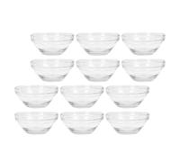SOLUSTRE Bols en Verre Surface Lisse Ensemble de 12 Portable pour Huiles Essentielles et Masques Faciaux pour Soins Visage à Domicile Voyage D'affaires