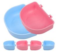 SOLUSTRE Bols Suspendus Bol Lavable Empêchant Débordements pour Hamster et Chinchilla Lot de 6 en Polypropylène pour Animaux Domestiques