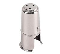 SOLUSTRE Bouchon Métallique Argenté pour Saxophone C53d Taille S, Capuchon de Protection en Métal, Protège le Rail et Améliore la Pureté du Son