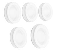 SOLUSTRE Bouchons Ronds en Silicone Blanc Fermeture Étanche et Facile à Utiliser pour Tirelire Lot de 5 Compatible Boîtes à Économies et Contenants à Ronde