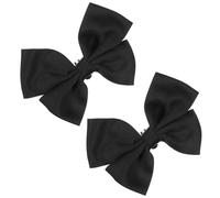 SOLUSTRE Boucle de chaussure à nœud noire, Clips décoratifs pour chaussures, tissu et acier inoxydable, 1 paire, pratique et facile à assortir aux chaussures, pour performance decorations
