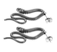 SOLUSTRE Boucles d'Oreilles Serpent Punk en Acier Titane pour Femmes, Résistantes contre la Décoloration, Style Gothique Unique, Cadeau pour Occasions Spéciales, Dimensions 3,7X1,9 CM