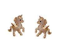 SOLUSTRE Boucles Oreilles Licorne Clou Doré pour Femmes et Adolescentes Design Chic et Fashion pour Fêtes et Cosplay